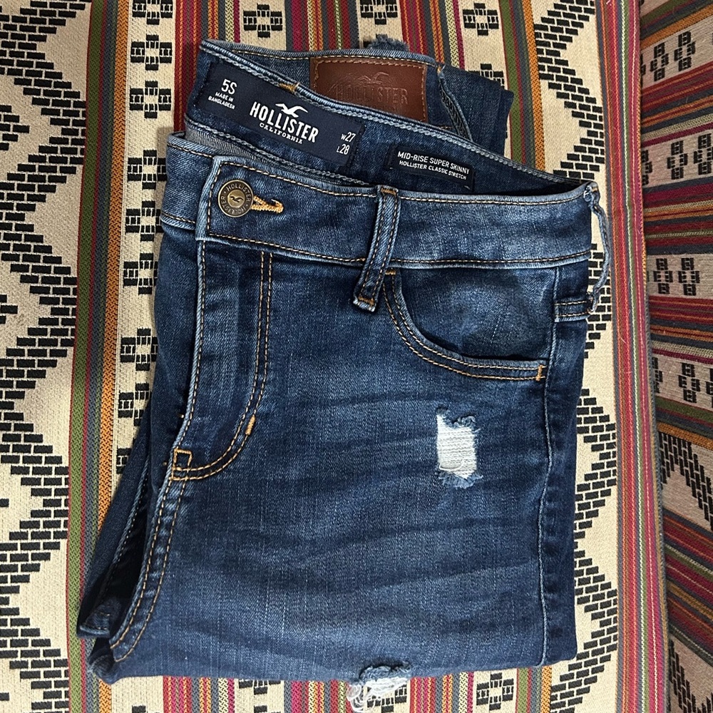 Hollister Mid-Rise Super Skinny Classic Stretch W27 L28 Good Used Condition